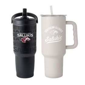 Logo Brands Southern Illinois Salukis Stainless Steel Tumbler Set