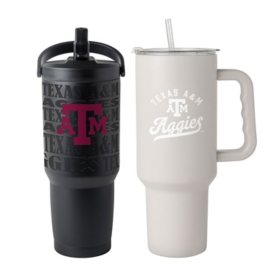 Logo Brands Texas A&M Aggies Stainless Steel Tumbler Set
