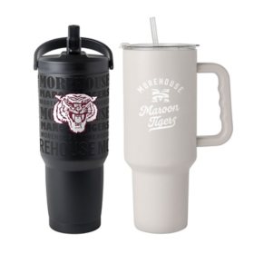 Logo Brands Morehouse Tigers Stainless Steel Tumbler Set