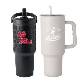 Logo Brands Ole Miss Rebels Stainless Steel Tumbler Set