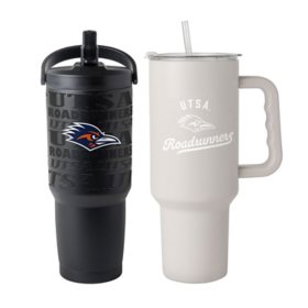 Logo Brands Texas - San Antonio Roadrunners Stainless Steel Tumbler Set
