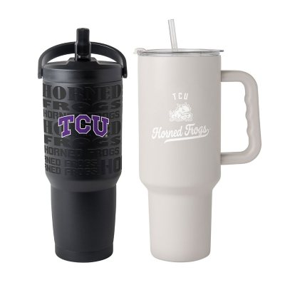 Logo Brands TCU Horned Frogs Stainless Steel Tumbler Set