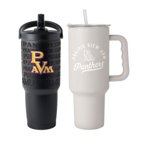 Logo Brands Prairie View A&M Panthers Stainless Steel Tumbler Set
