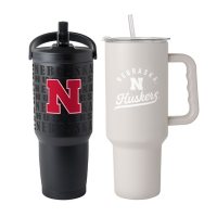 Logo Brands Nebraska Cornhuskers Stainless Steel Tumbler Set