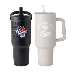 Logo Brands Savannah State Tigers Stainless Steel Tumbler Set