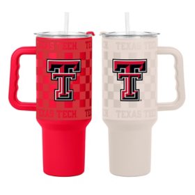 Logo Brands Texas Tech Red Raiders Stainless Steel Tumbler Set