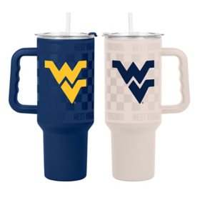 Logo Brands West Virginia Mountaineers Stainless Steel Tumbler Set