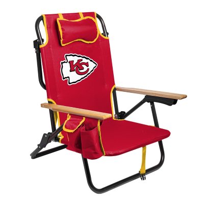 Logo Brands Kansas City Chiefs Reclining Beach Chair