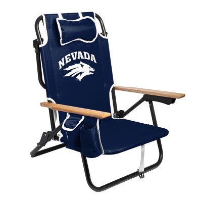 Logo Brands Nevada Wolf Pack Reclining Beach Chair