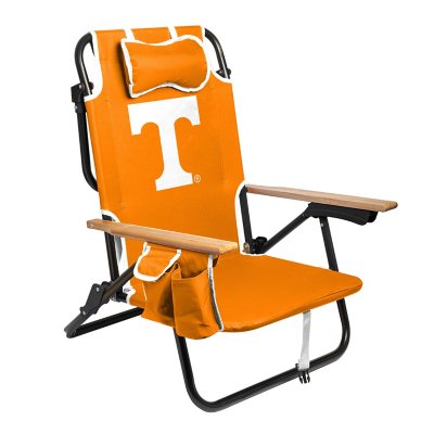 Logo Brands Tennessee Volunteers Reclining Beach Chair