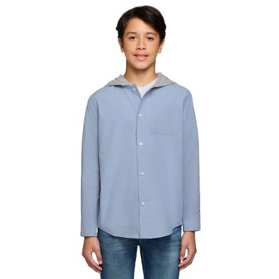 Lucky Brand Boys Hooded Woven Shirt