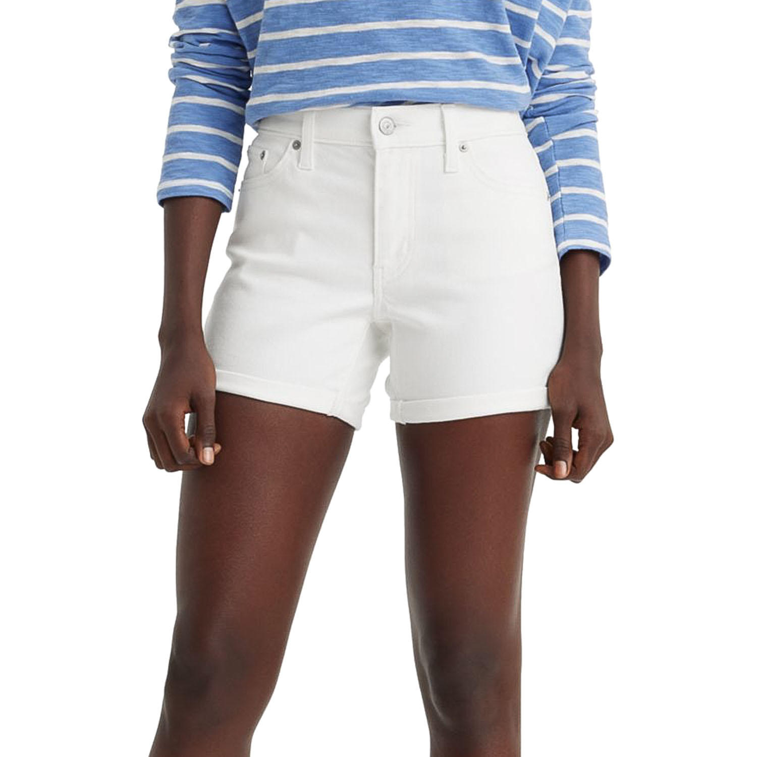 Levi's Mid Length Women's Shorts - Chalk White 27
