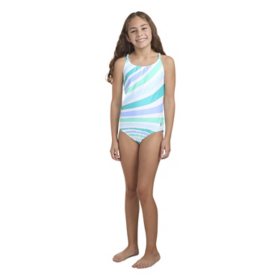 Hurley Girls Braided Strap One-Piece Swimsuit