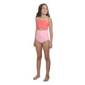 Hurley Girls Ribbed One-Piece Swimsuit