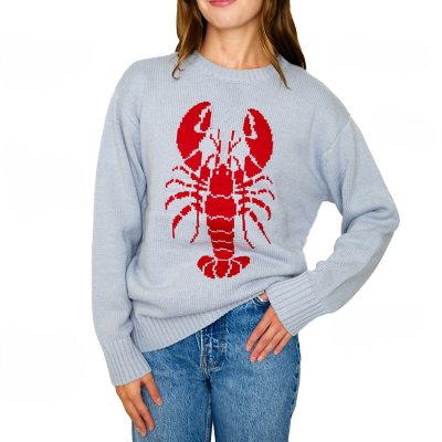 MIGHTY FINE AMERICANA SWEATER - LIGHT BLUE L:- L, Light Blue