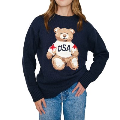 MIGHTY FINE AMERICANA SWEATER - NAVY XS:- XS, Navy