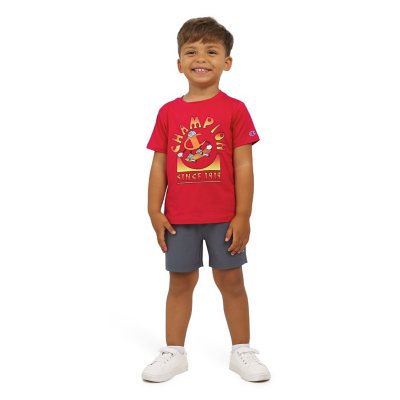 Champion Boys Act Short Set Red 2T:- Red, 2T