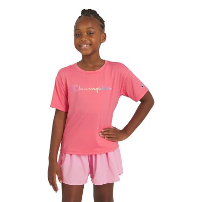 Champion Girls Active Tee Pink XL 14/16:- Pink, XL 14/16