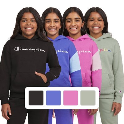 Champion Girls Logo Fleece Hoodie