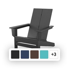 POLYWOOD Gulf Shores Modern Adirondack Chair, Choose Color