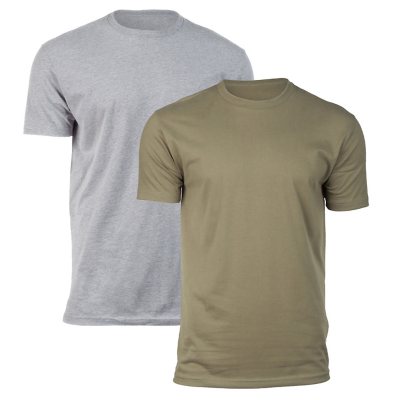 True Classic 2-Pack T-Shirts Heather Grey / Military Green L:- Grey Heather / Olive Green, L