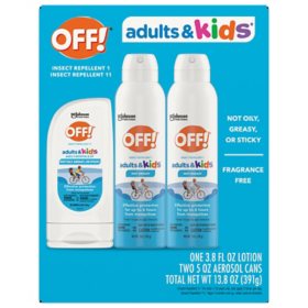 OFF! Adults & Kids Pack, 2 5 oz Aerosol + 3.8 oz Lotion