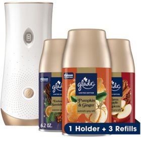 Glade Automatic Spray Air Freshener, Fall Variety, 1 Device + 3 Refills