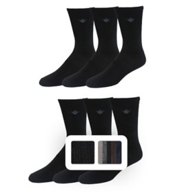 Dockers Men's 6-Pack Embroidered Repreve Dress Crew Sock