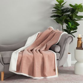 Berkshire Luxury Cozy Chenille Reversible Throw, 60" x 70", Assorted Colors	