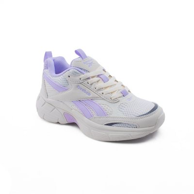 REEBOK GIRLS CHAOS SNEAKER - CREAM/PURPLE 13:- 13K, Cream/Purple