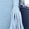 Denim, variant on Steve Madden Logo Blibby Embossed Crossbody with Charms