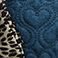 Blue Denim Ribbon Heart / Leopard Scarf, variant on Betsey Johnson Xomarine Shoulder Bag With Scarf