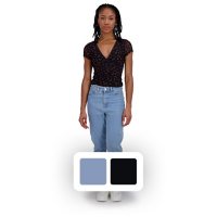 Aeropostale Women's Mesh V-Neck Crop Top