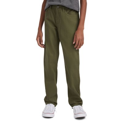 Levi's Big Boys 511 Stretch Twill Pants:- Olive Night-Online Only, 8
