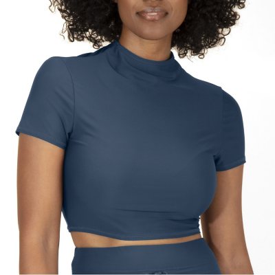 Outdoor Voices Women's Ss Rashguard Navy L:- Navy - Online Only, L