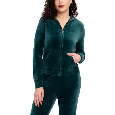 JUICY COUTURE VELOUR JACKET - Turquoise M:- Turquoise, M
