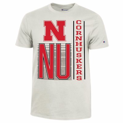 NCAA Adult Short Sleeve TeeNebraska CornhuskersXXL:- Cream, XXL