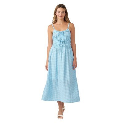 EDITED BY HUNTER MCGRADY MAXI DRESS - BLUE GINGHAM M:- Blue Gingham - Online Only, M