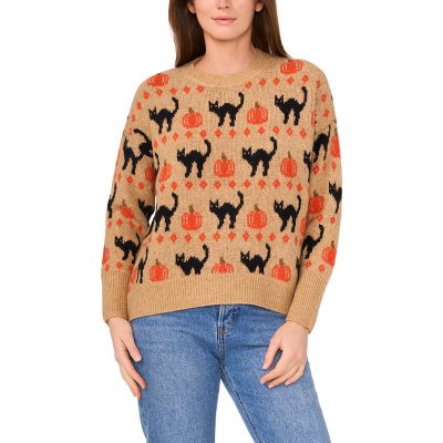 VINCE CAMUTO HALLOWEEN SWEATER - Tan XS:- Tan, XS