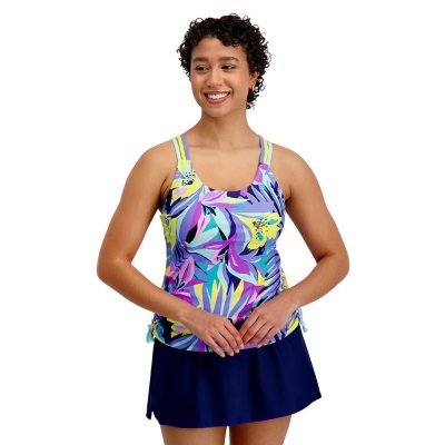 Zeroxposur Women's Fashion Tankini Set Blue M:- Blue, M