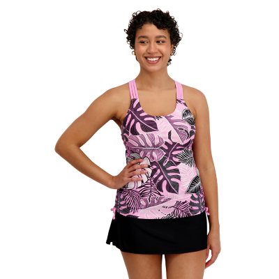 Zeroxposur Women's Fashion Tankini Set Pink XS:- Pink - Online Only, XS