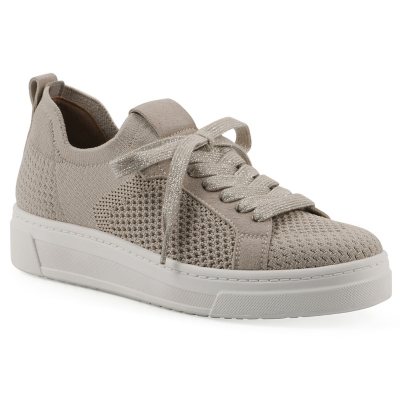 WHITE MOUNTAIN WOMEN'S LACE UP SNEAKER - TAUPE 6:- 6, Taupe