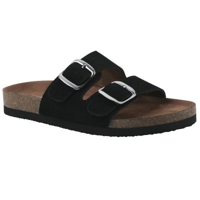 MOUNTAIN SOLE WOMEN'S DOUBLE BUCKLE SANDAL - BLACK 9:- 9, Black - Online Only