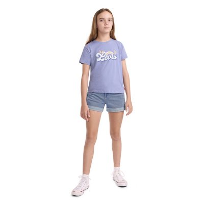 Levi's Girls Denim Short Light Wash L 10/12:- Light Wash, L 10/12