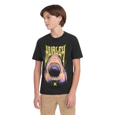 Hurley Boys Graphic Tee Black XL 14/16:- Black, XL 14/16