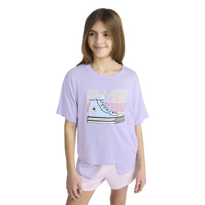 Converse Girls Tee Purple XL 14/16:- Purple, XL 14/16
