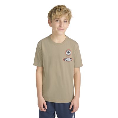 Converse Boys Tee Brown S 6/7:- Brown - Online Only, S 6/7