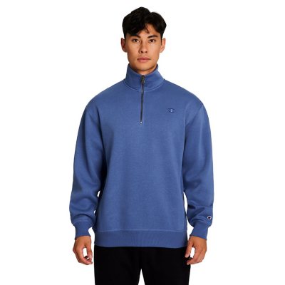 Champion Quarter Zip Blue M:- Blue, M