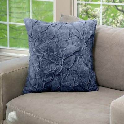 HGTV 22x22 Autumn Bliss Triple Layer Pillow 2 Pack -Washed Indigo:- Washed Indigo