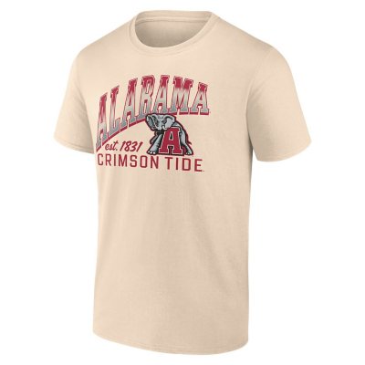 Alabama Crimson Tide Short Sleeve TeeXXL:- Cream, XXL
